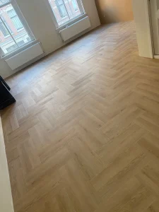 Floer Visgraat PVC Natuur Eiken Dubbel Elleboog Patroon