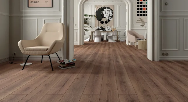 Floer Hybride Laminaat Steden Dresden Diepbruin Eiken sfeer